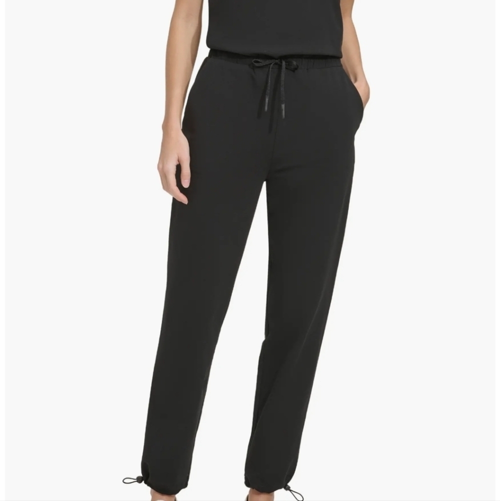 Andrew Marc Stretch Cotton Navy Jumpsuit L - Picture 3 of 11